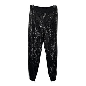 All Saints Pants Soraya sequin jogger black size 2